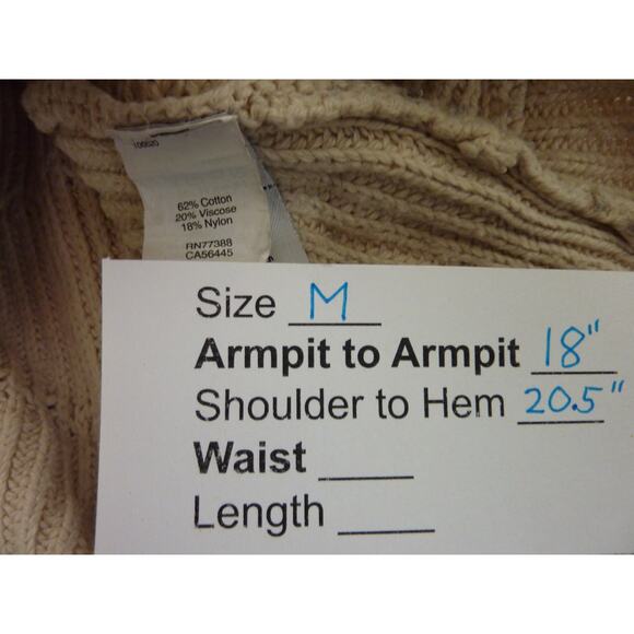 Madewell Cream Off White Crochet Knit Sweater Top Medium M Cotton Blend - Picture 7 of 7